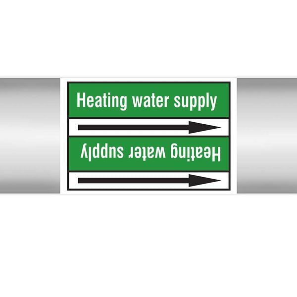 N022974 - Brady Pipe Marker On Roll Heating Water Supply 100mm x 33 m
