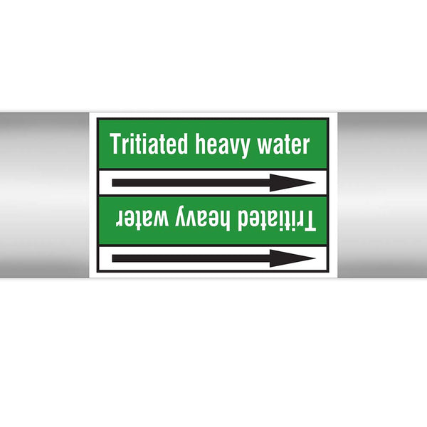 N023003 - Brady Pipe Marker On Roll Tritiated Heavy Water 100mm x 33 m