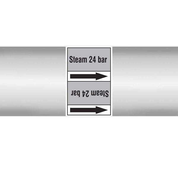 N023054 - Brady Pipe Marker On Roll - Steam 24 Bar 100.00mm x 33m