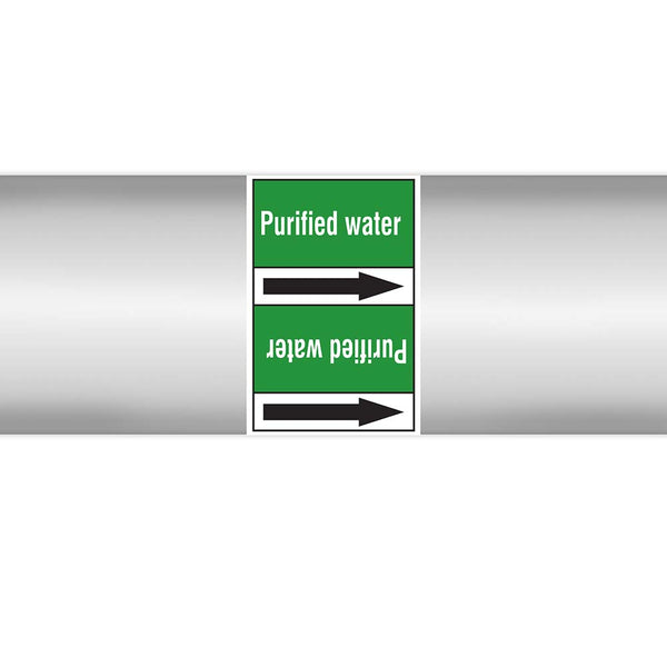 N023090 - Brady Pipe Marker On Roll Purified Water 100mm x 33 m