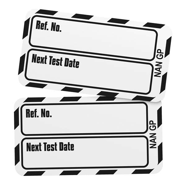 Brady Scafftag Nanotag Inserts Next Test Date Black on White 18mm x 34mm