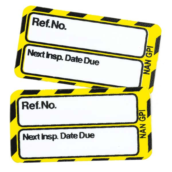 Brady Scafftag Nanotag Inserts Next Inspection Date Due Black on Yellow 18mm x 34mm