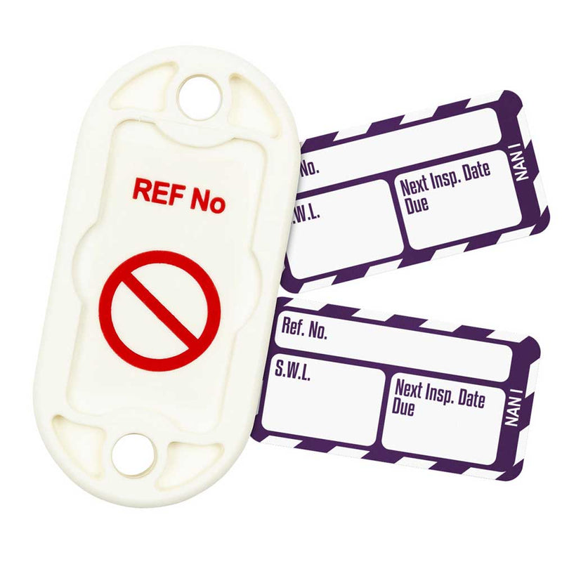 Brady Scafftag Nanotag Kit Safe Working Load Next Inspection Date Due White on Purple
