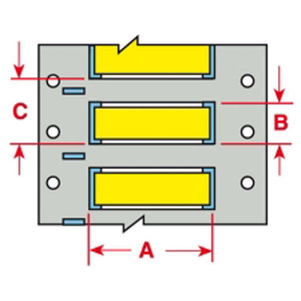 PS-187-2-YL - Brady Permasleeve for THT printers 50.80mm x 8.50mm