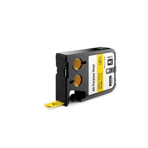 Dymo XTL 1868771 - 12mm All-Purpose Vinyl Black on Yellow - Labelzone