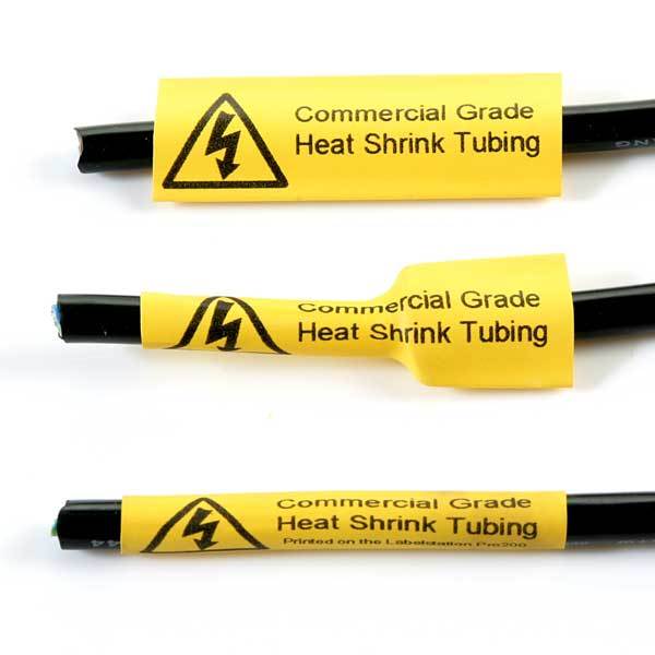 Q-HST95YW - Yellow Heat Shrink Tubing - 9.5mm - Labelzone