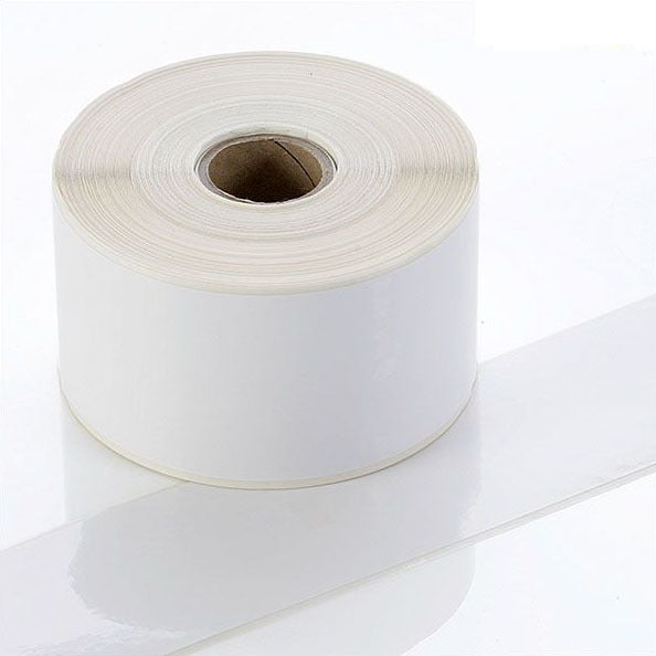 Q-V050WT - White Continuous Vinyl Rolls - Permanent Adhesive - 50mm wide - Labelzone