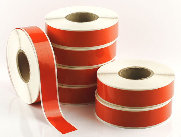 Q-V009OR - Orange Continuous Vinyl Rolls - 9mm wide - Labelzone