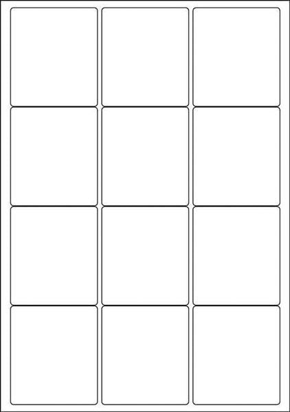 White A4 Labels 12 Per Sheet. 500 Sheets Per Box - Labelzone