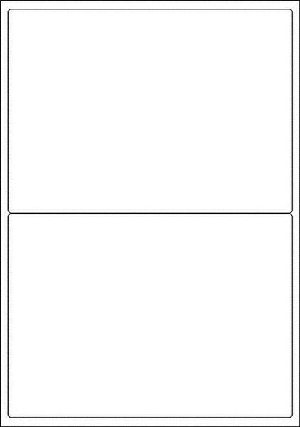 White A4 Labels 2 Per Sheet. 500 Sheets Per Box - Labelzone