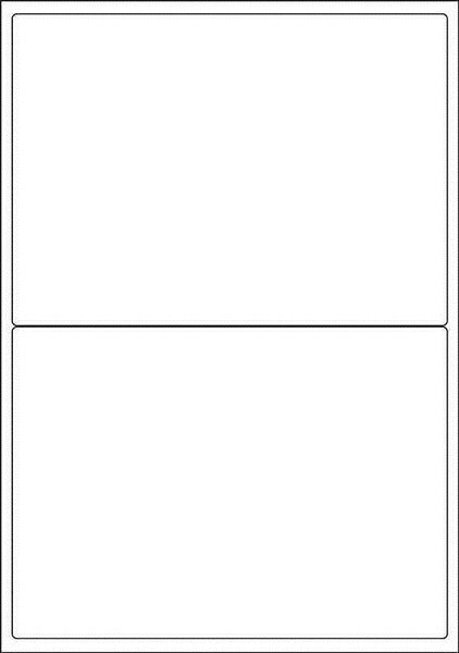 White A4 Labels 2 Per Sheet. 500 Sheets Per Box - Labelzone