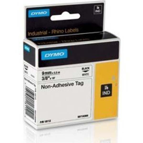 Dymo Rhino S0718360 - 9mm White Non Adhesive Tag - Labelzone