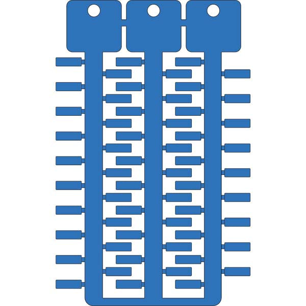 3-Tree Blue ACS Cable Tags for Brady BSP41 Printers 4mm x 12mm - SAB412