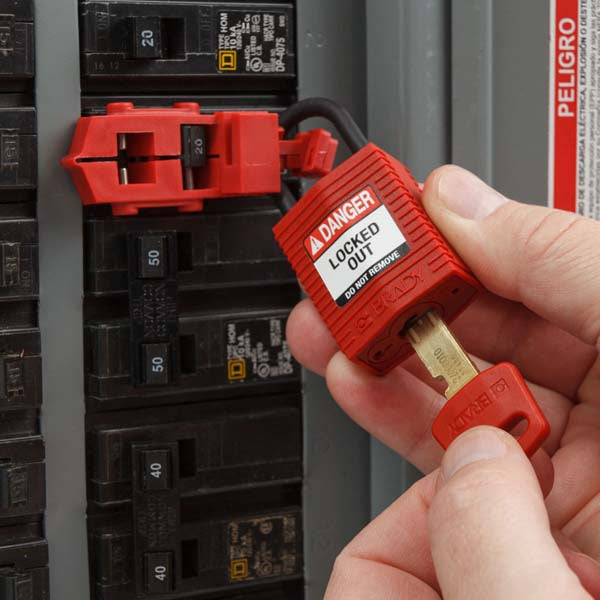 150180 Brady SafeKey Padlocks Red 33mm