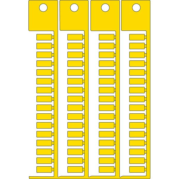 4-Tree Yellow ACS Cable Tags for BSP41 Printers 4mm x 10mm - SAG410