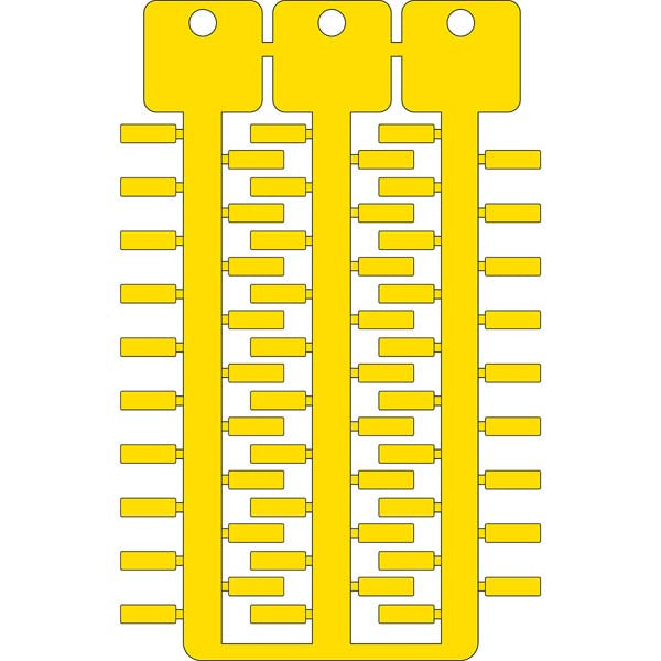 3-Tree Yellow ACS Cable Tags for BSP41 Printers 4mm x 12mm - SAG412