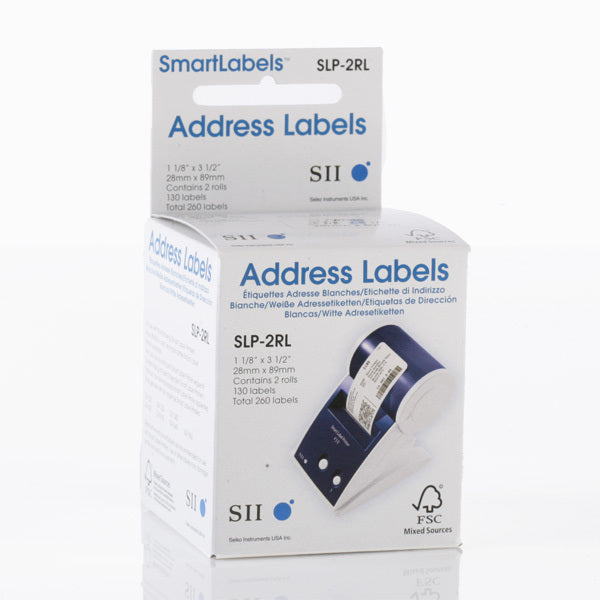 Seiko SLP-2RL Address Labels 2 x Rolls of 130 - Labelzone