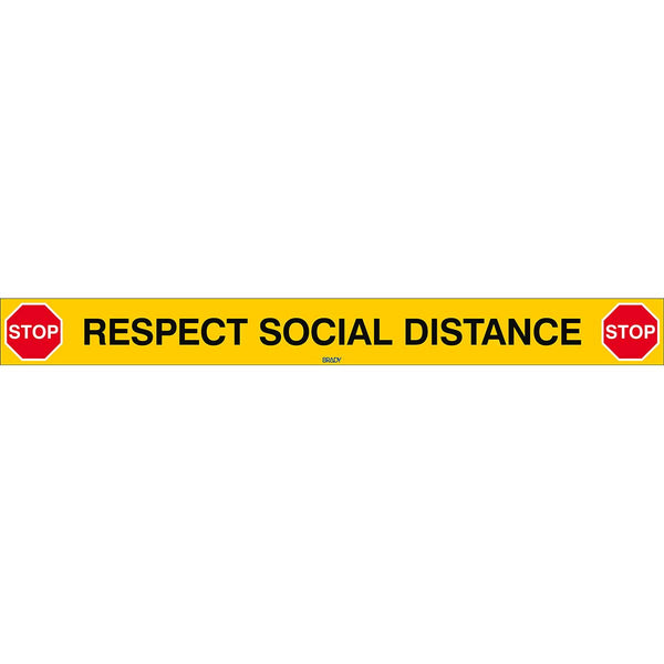 306832 Brady Respect Social Distance Sign 80.00mm x 800.00mm