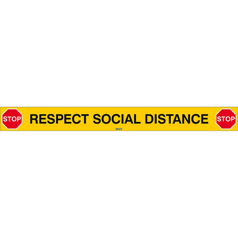 306832 Brady Respect Social Distance Sign 80.00mm x 800.00mm