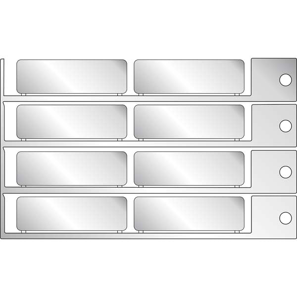 Silver Tags for Brady BSP41 Printers 15mm x 49mm - T1549A