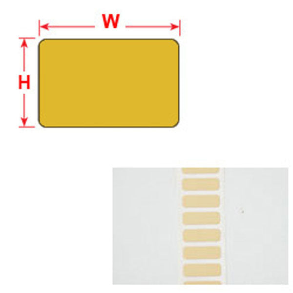 THT-45-724-10 Brady Polyimide Labels Amber 6.35mm x 38.10mm