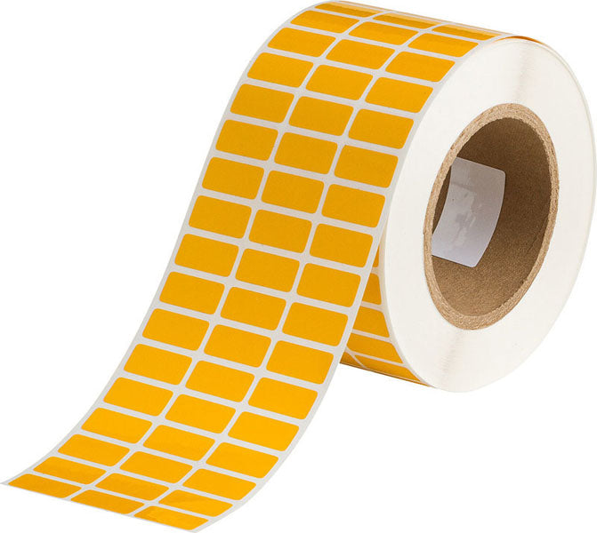 THT-5-423-10-YL Brady BradyBondz Polyester Labels Yellow 12.70mm x 25.40mm