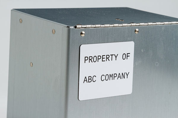 B30EP-174-593-SL - Silver Brady BBP33 Raised Profile Labels - Engraved Plate Substitutes - Rectangular Style - Labelzone