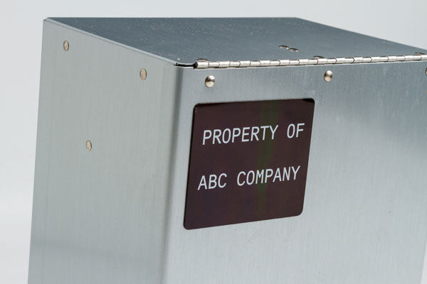 B30EP-174-593-BK - Black Brady BBP33 Raised Profile Labels - Engraved Plate Substitutes - Rectangular Style - Labelzone