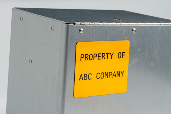 B30EP-174-593-YL - Yellow Brady BBP33 Raised Profile Labels - Engraved Plate Substitutes - Rectangular Style - Labelzone