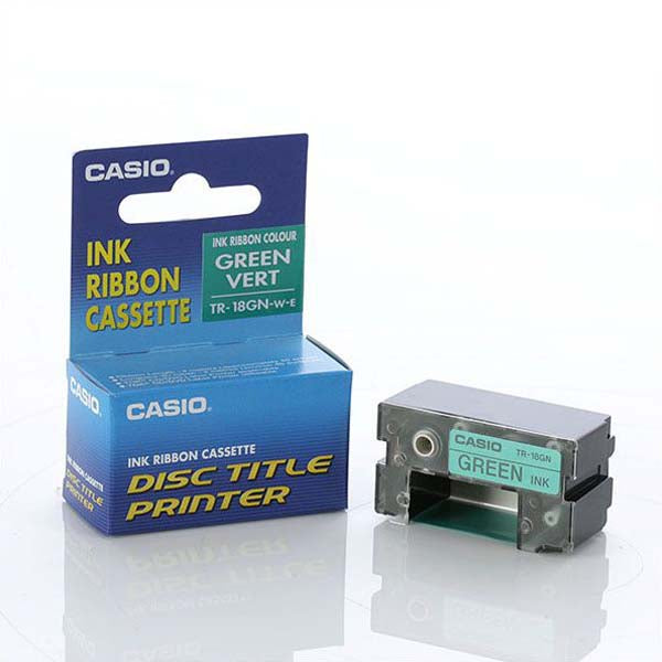 Casio TR-18GN - 18mm Green Print Ribbon - Labelzone