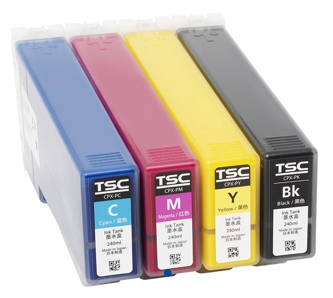 98-0790003-00LF - TSC CPX4P Pigment Based Ink Cartridge 240ml - Yellow