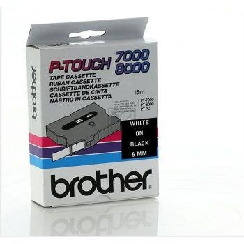 Brother TX-315 - 6mm White on Black Laminated TX Tape