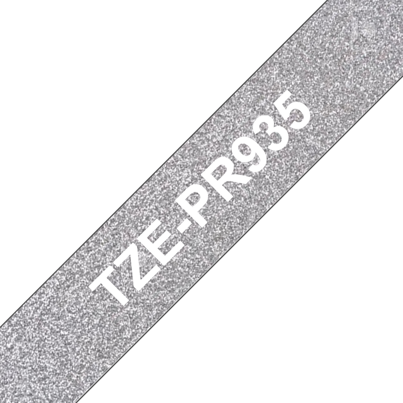 Brother TZe-PR935 - 12mm Black on Silver Premium Laminated Tape