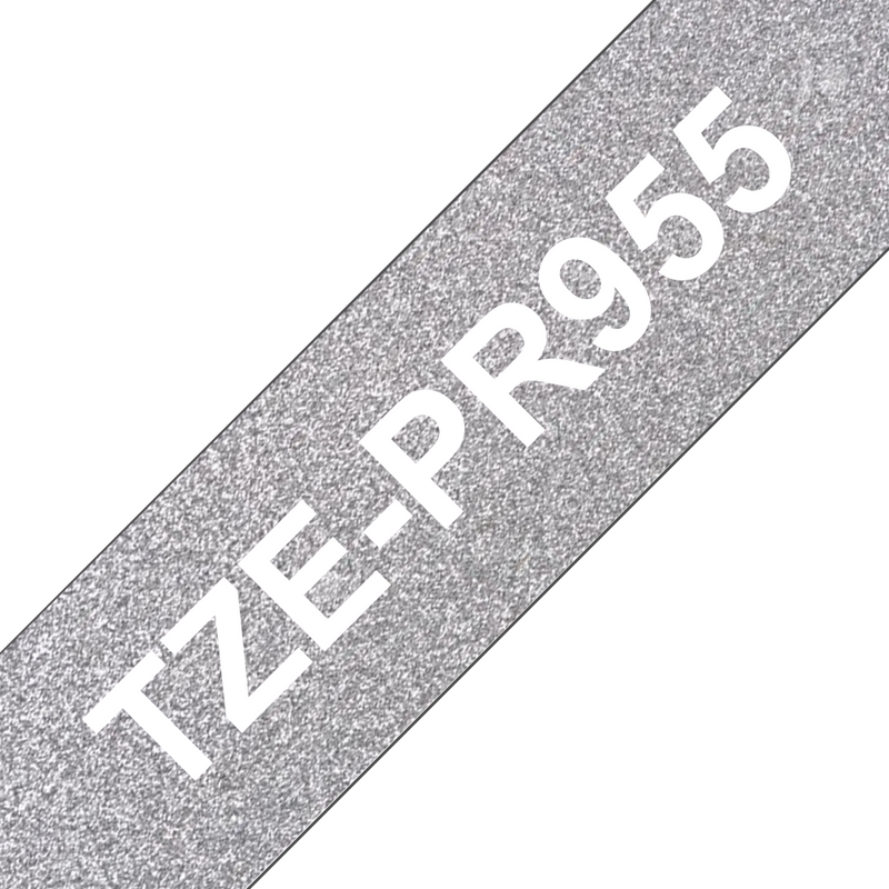Brother TZe-PR955 - 24mm Black on Silver Premium Laminated Tape