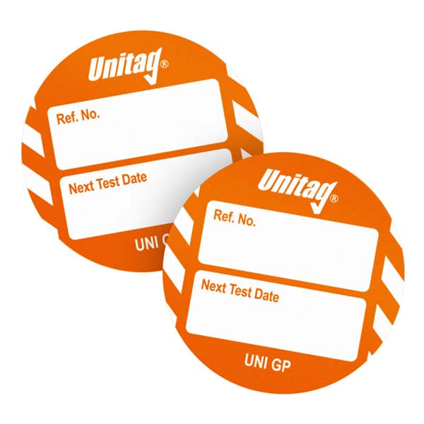 Brady Scafftag Unitag Inserts Next Test Date White on Orange 41mm