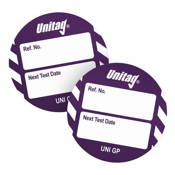 Brady Scafftag Unitag Inserts Next Test Date White on Purple 41mm