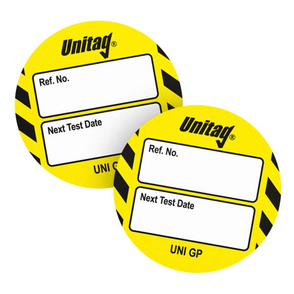 Brady Scafftag Unitag Inserts Next Test Date Black on Yellow 41mm