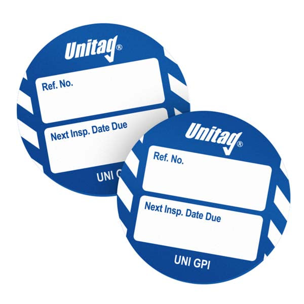 Brady Scafftag Unitag Inserts Next Inspection Date Due White on Blue 41mm