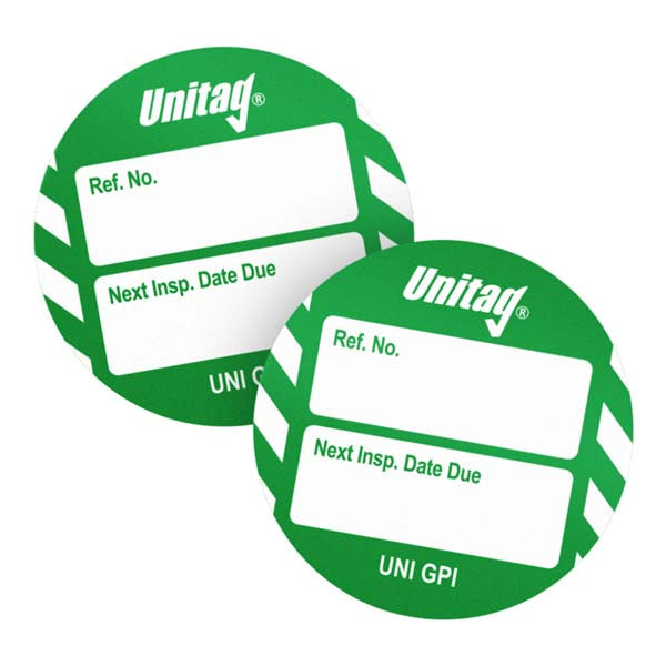 Brady Scafftag Unitag Inserts Next Inspection Date Due White on Green 41mm
