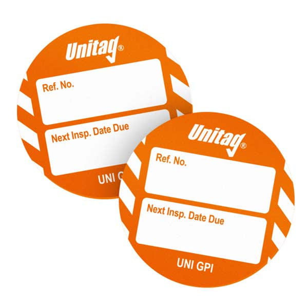 Brady Scafftag Unitag Inserts Next Inspection Date Due White on Orange 41mm