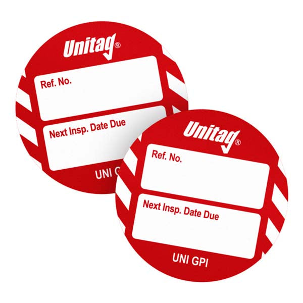 Brady Scafftag Unitag Inserts Next Inspection Date Due White on Red 41mm