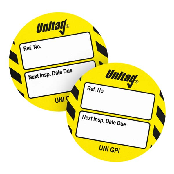 Brady Scafftag Unitag Inserts Next Inspection Date Due Black on Yellow 41mm
