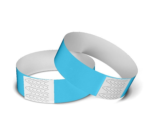 Neon Blue Wristband Tyvek 248mm x 25mm - WBT25-NB