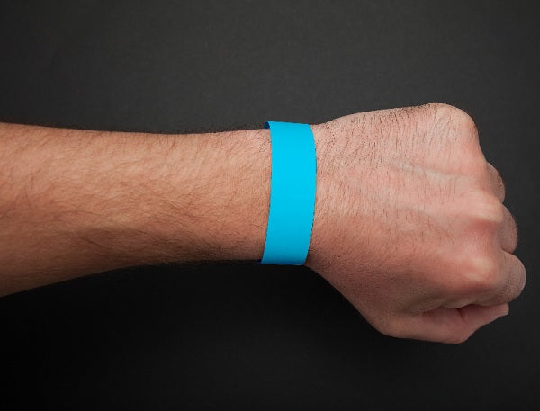 Neon Blue Wristband Tyvek 248mm x 25mm - WBT25-NB