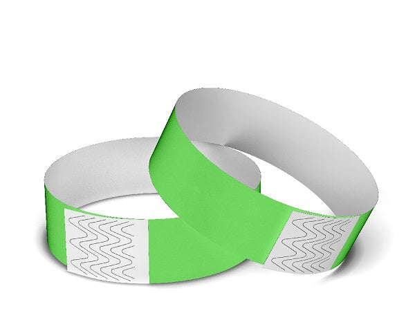 Neon Lime Wristband Tyvek 248mm x 25mm - WBT25-NL