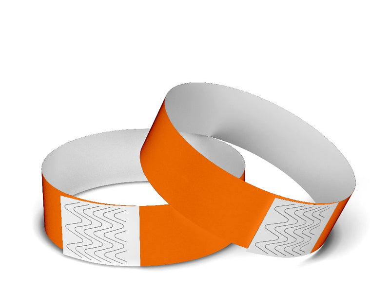 Neon Orange Wristband Tyvek 248mm x 25mm - WBT25-NO