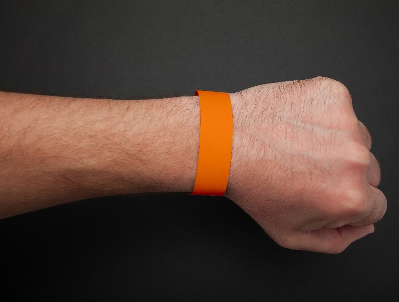 Neon Orange Wristband Tyvek 248mm x 25mm - WBT25-NO