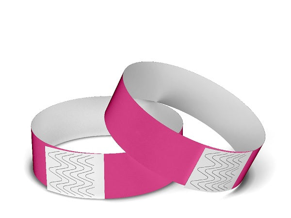 Neon Pink Wristband Tyvek 248mm x 25mm - WBT25-NP