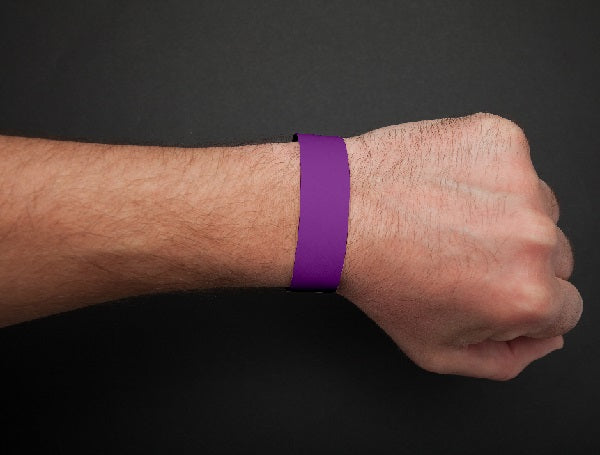 Purple Wristband Tyvek 248mm x 25mm - WBT25-PU