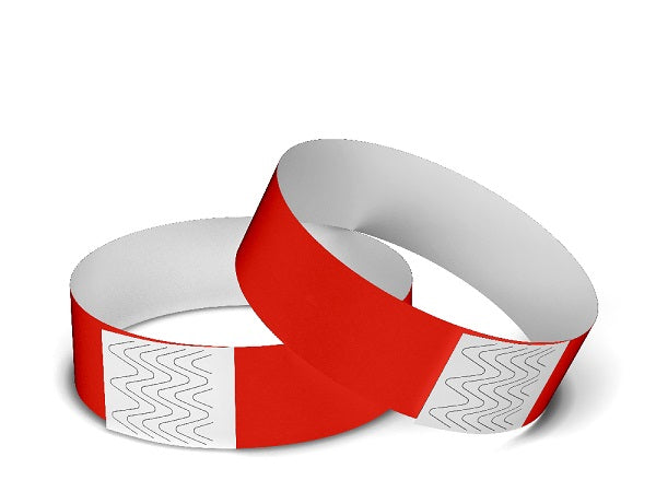 Red Wristband Tyvek 248mm x 25mm - WBT25-RD